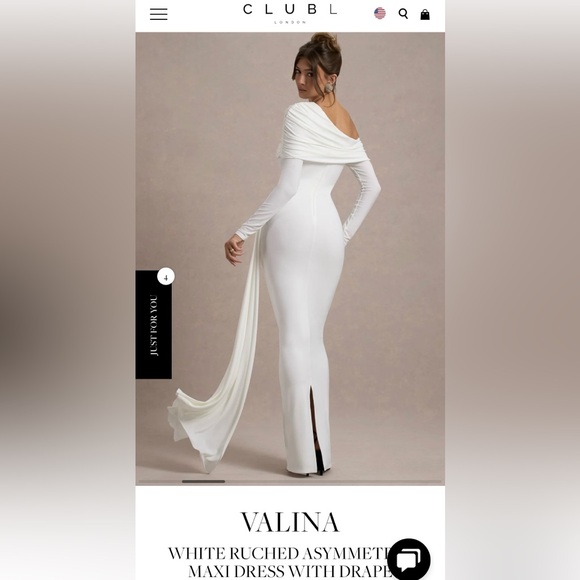 Club L London White Off-Shoulder Dress